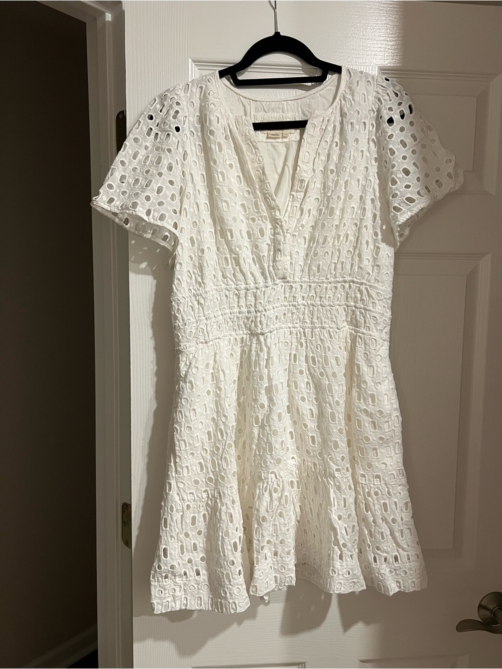 Anthropologie Somerset Mini Dress White Eyelet